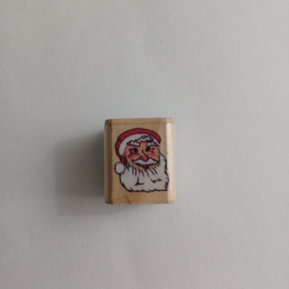 Santa Claus Noteworthy 1994 XM1245 Wood/Rubber Stamp -Mounted *INK STAIN - Picture 9 of 9